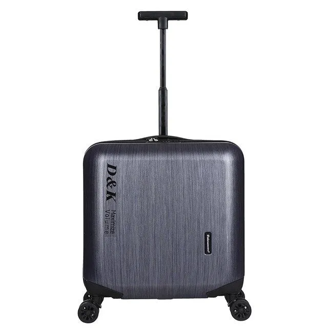 18 Inches Computer Trolley Case Business Rolling Hardside Luggage Password Boarding Case Casters