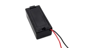 1x9v 9volt Battery Case Holder, Battery Holder Box with Tuck-in Cover ON/Off Switch With Wire