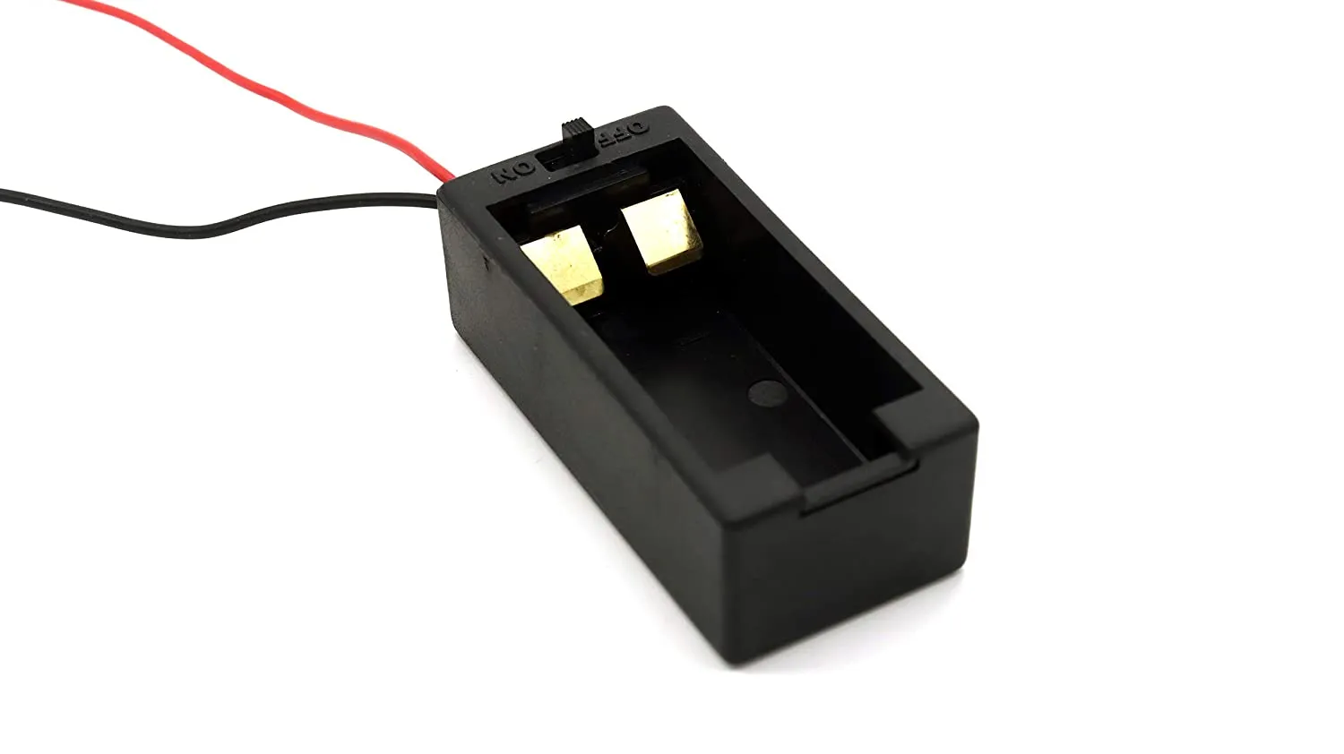 1x9v 9volt Battery Case Holder, Battery Holder Box with Tuck-in Cover ON/Off Switch With Wire