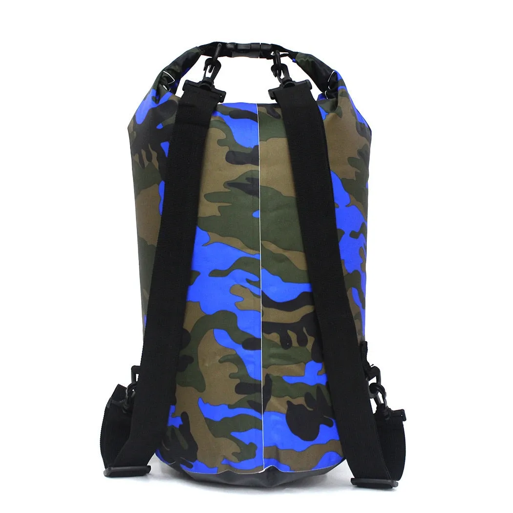 2/5/10/15L Outdoor Camouflage Waterproof Portable Rafting Diving Dry Bag Sack