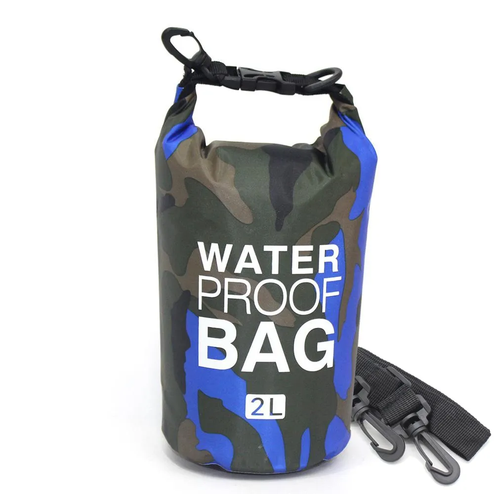 2/5/10/15L Outdoor Camouflage Waterproof Portable Rafting Diving Dry Bag Sack