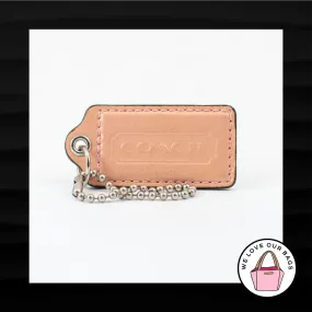 2.5" Large COACH PALE PINK PATENT LEATHER KEY FOB BAG CHARM KEYCHAIN HANGTAG TAG