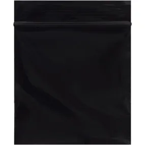 3 x 3" - 2 Mil Black Reclosable Poly Bags