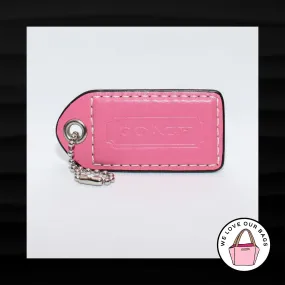 3" Large COACH PINK LEATHER KEY FOB BAG CHARM KEYCHAIN HANGTAG TAG