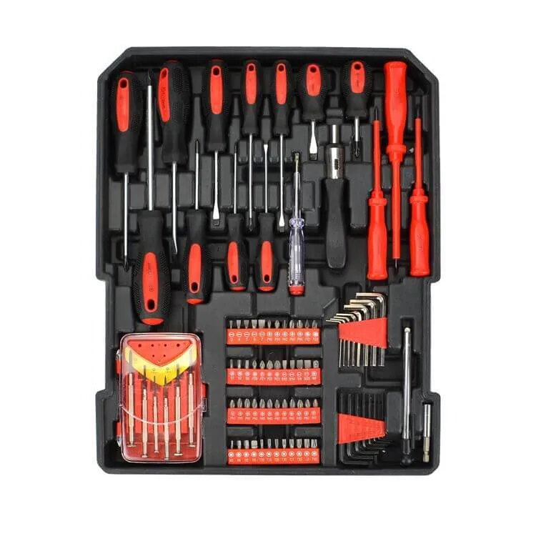 499pcs Tool Kit Trolley Case Mechanics Box Toolbox Portable Diy Set