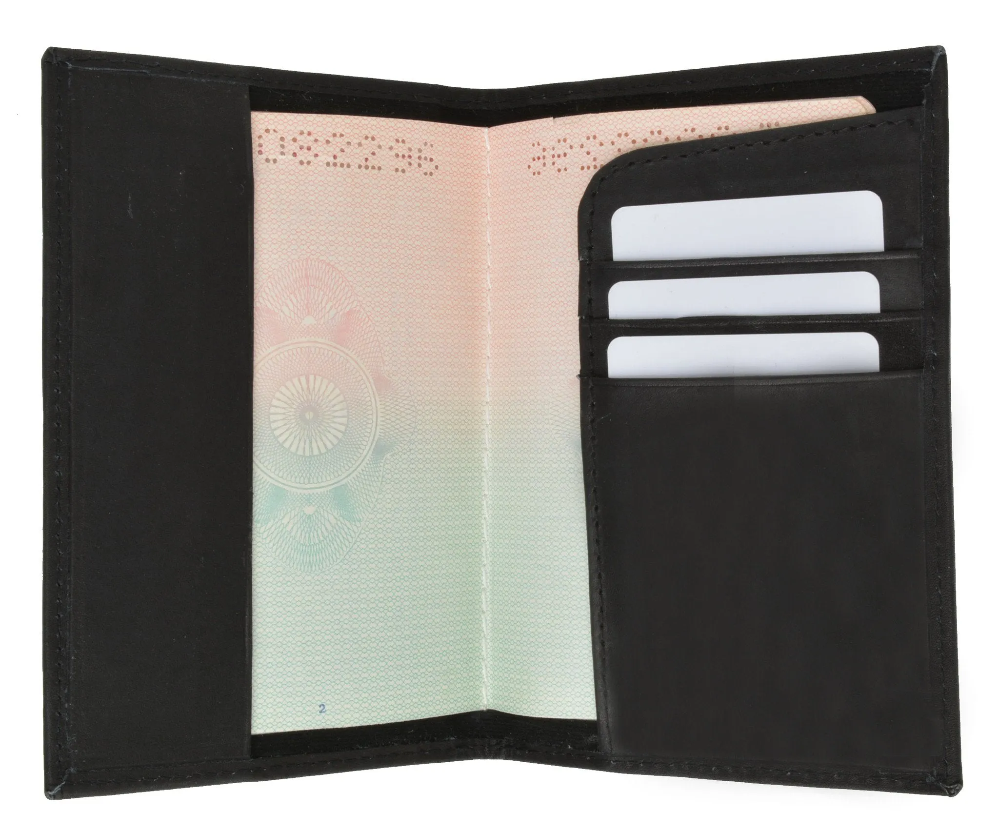 601CF USA-IMPRINT/Leather Passport wallet with Card holder