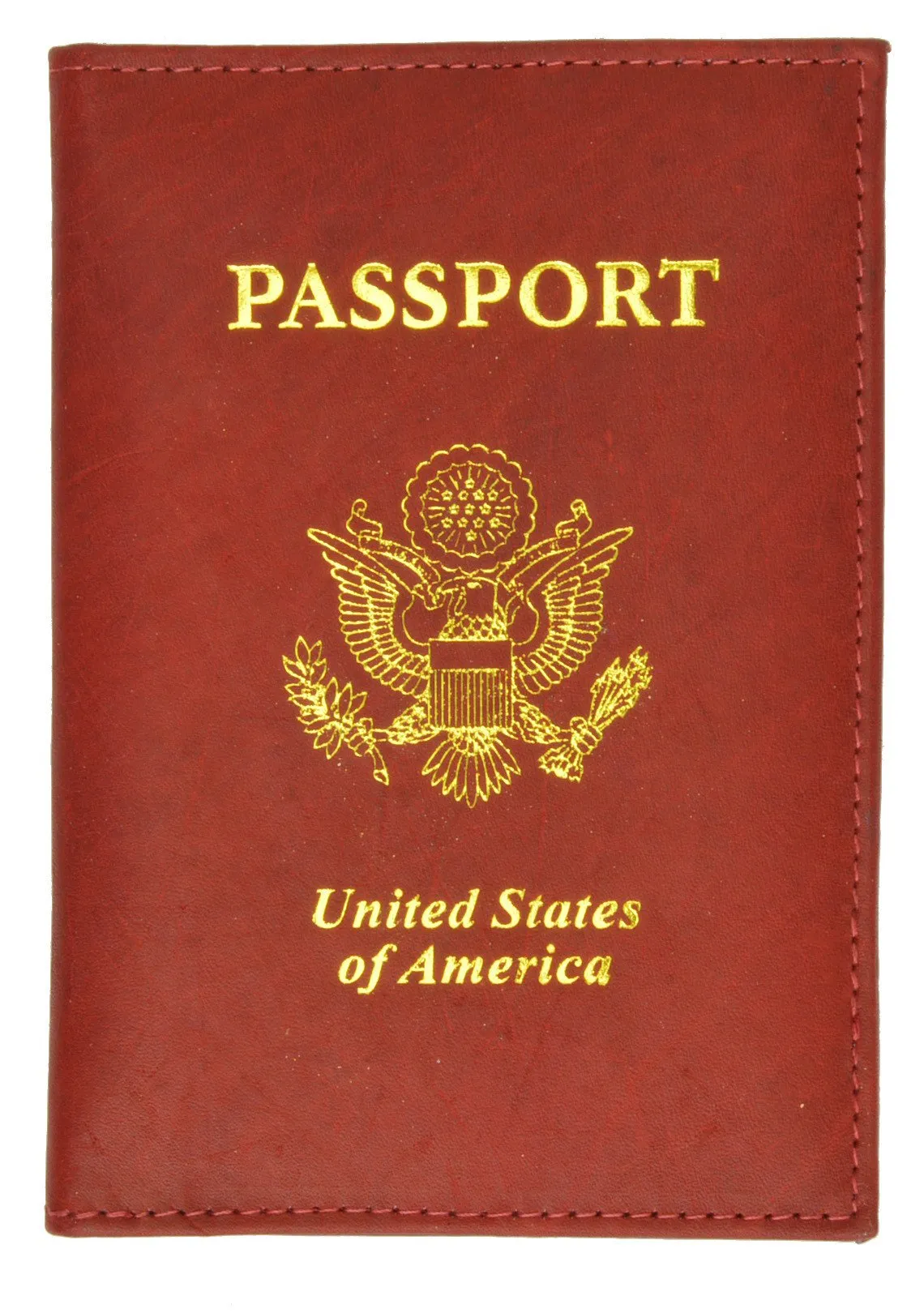 601CF USA-IMPRINT/Leather Passport wallet with Card holder