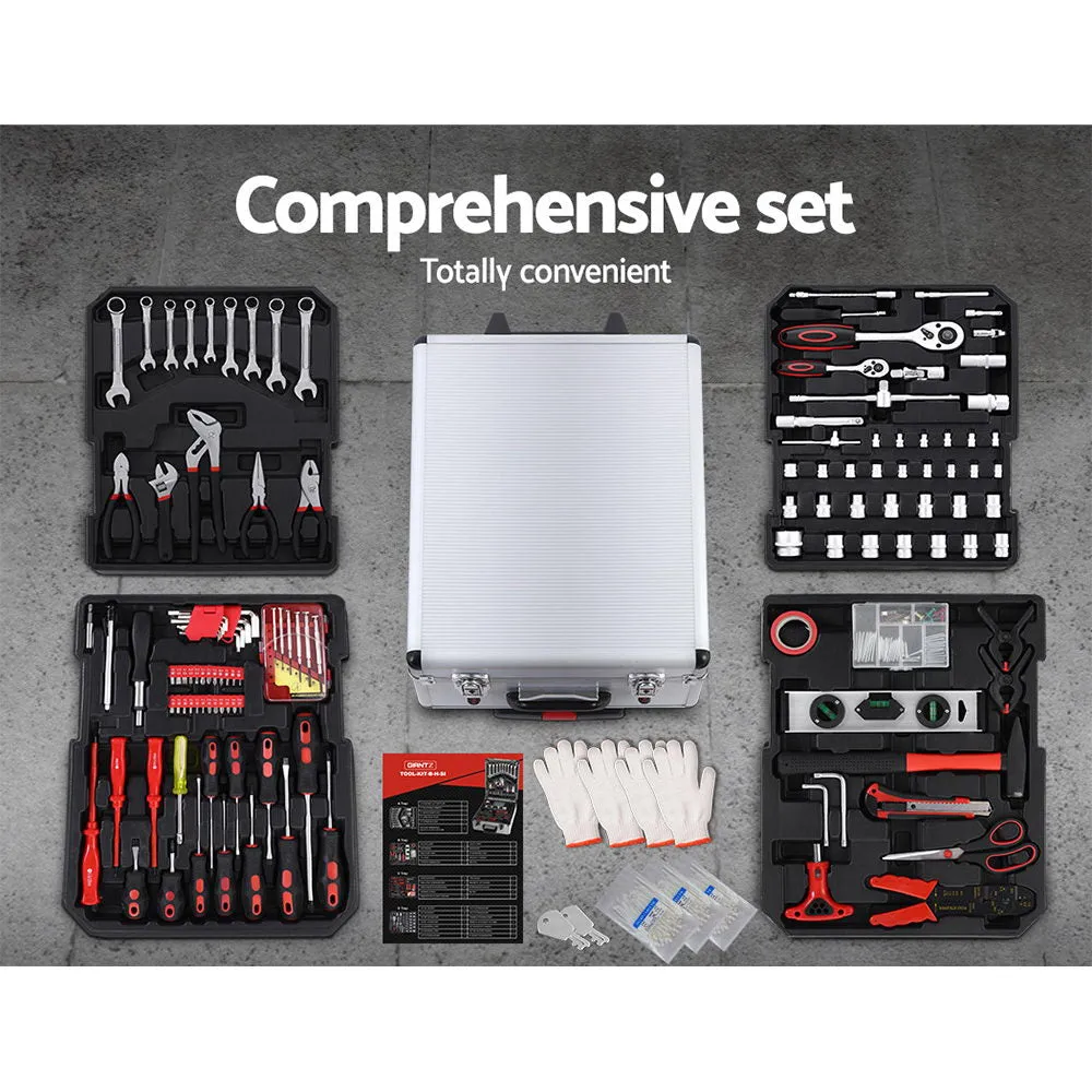 786pcs Tool Kit Trolley Case Set Mechanics Box Toolbox Silver