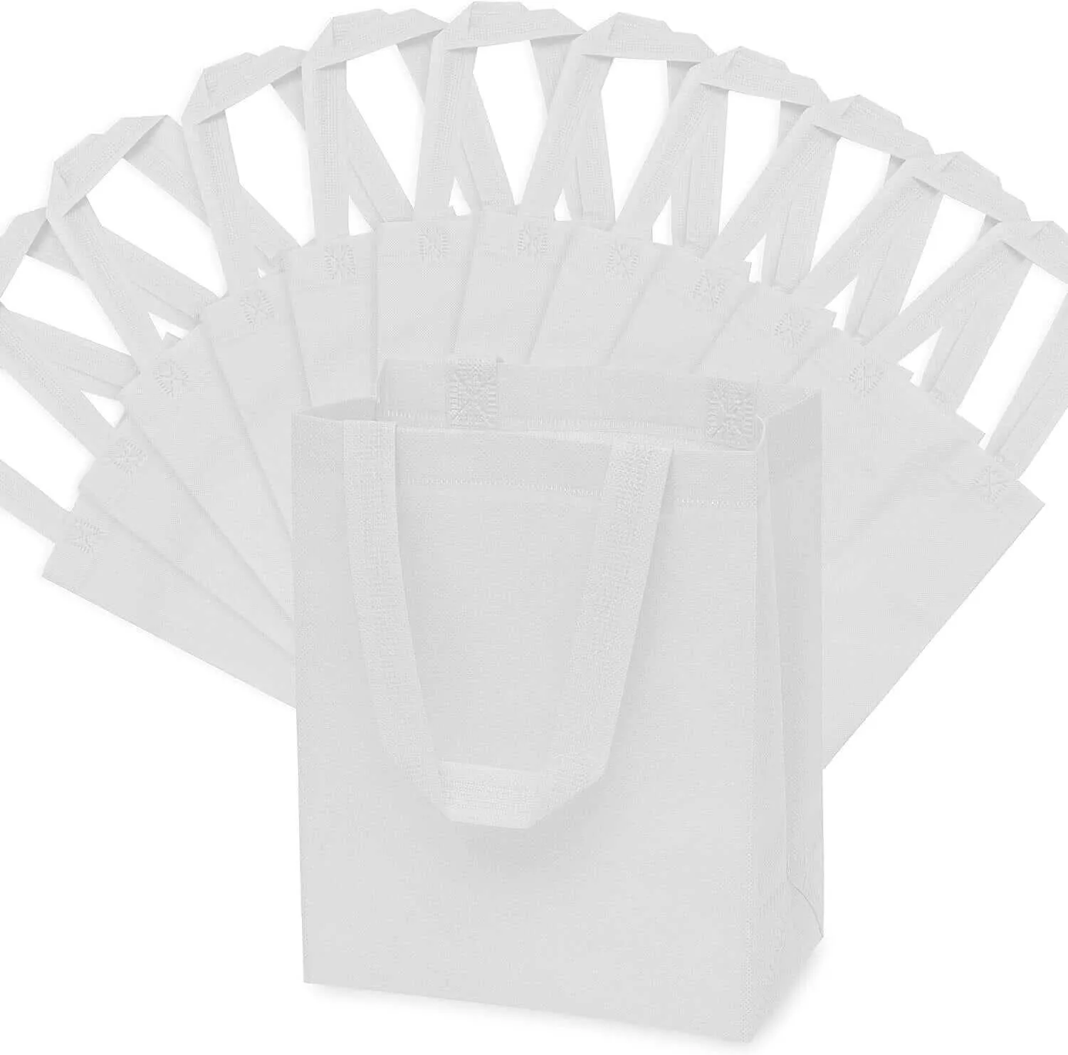 8x4x10 Small White Heat Sealed Reusable Fabric Bags