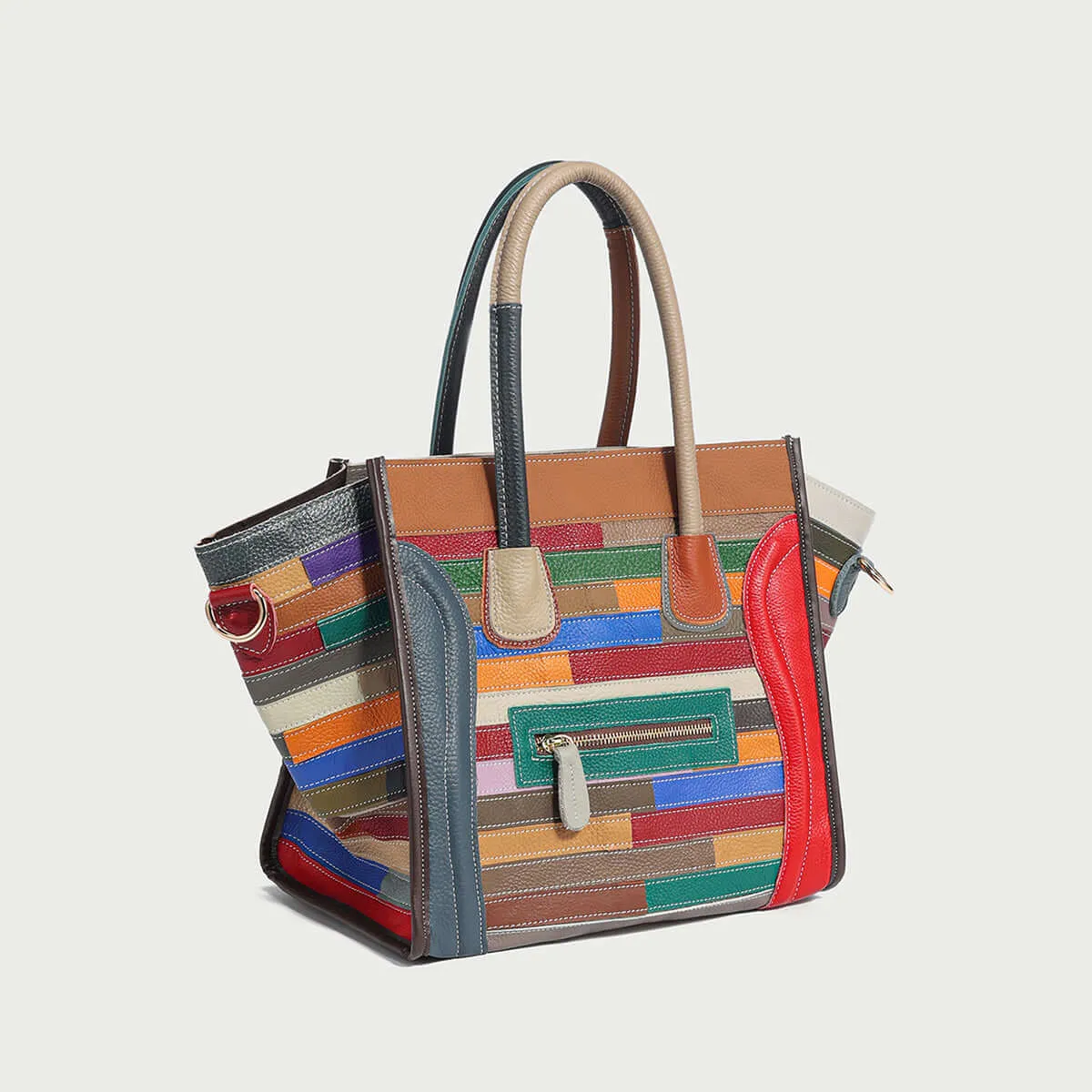 Abstract Linear Top Handle Bag