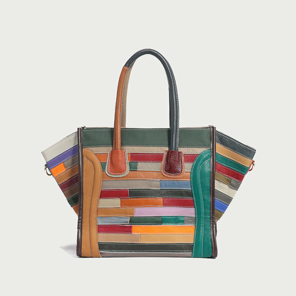 Abstract Linear Top Handle Bag