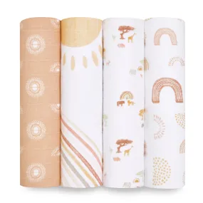 Aden   Anais - Premium Collection - Cotton Muslin Swaddles - 4 Pack