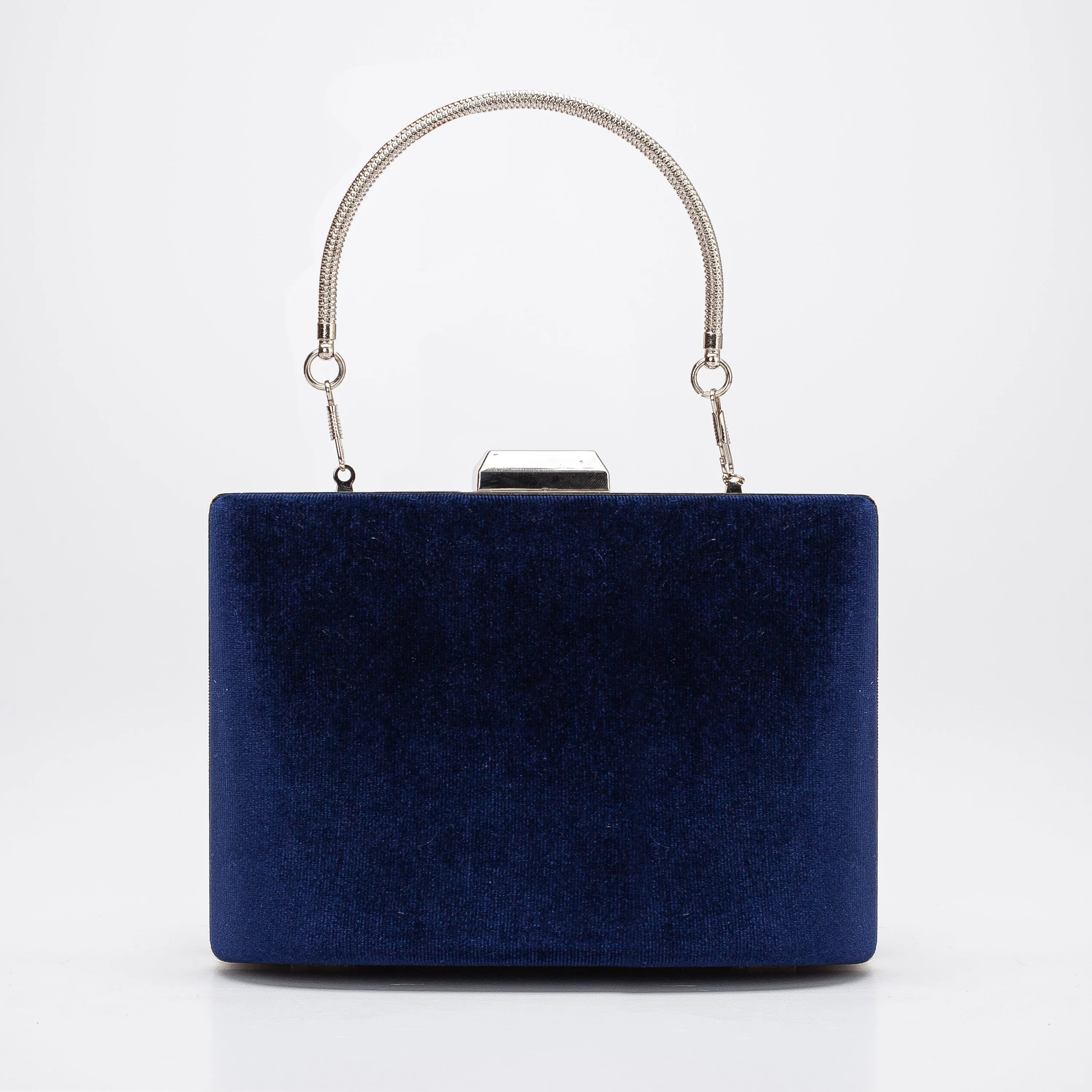 Alba - Blue Velvet Clutch