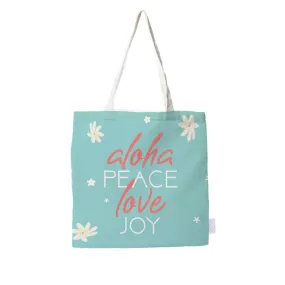 Aloha Peace Love Joy Square Tote Bag