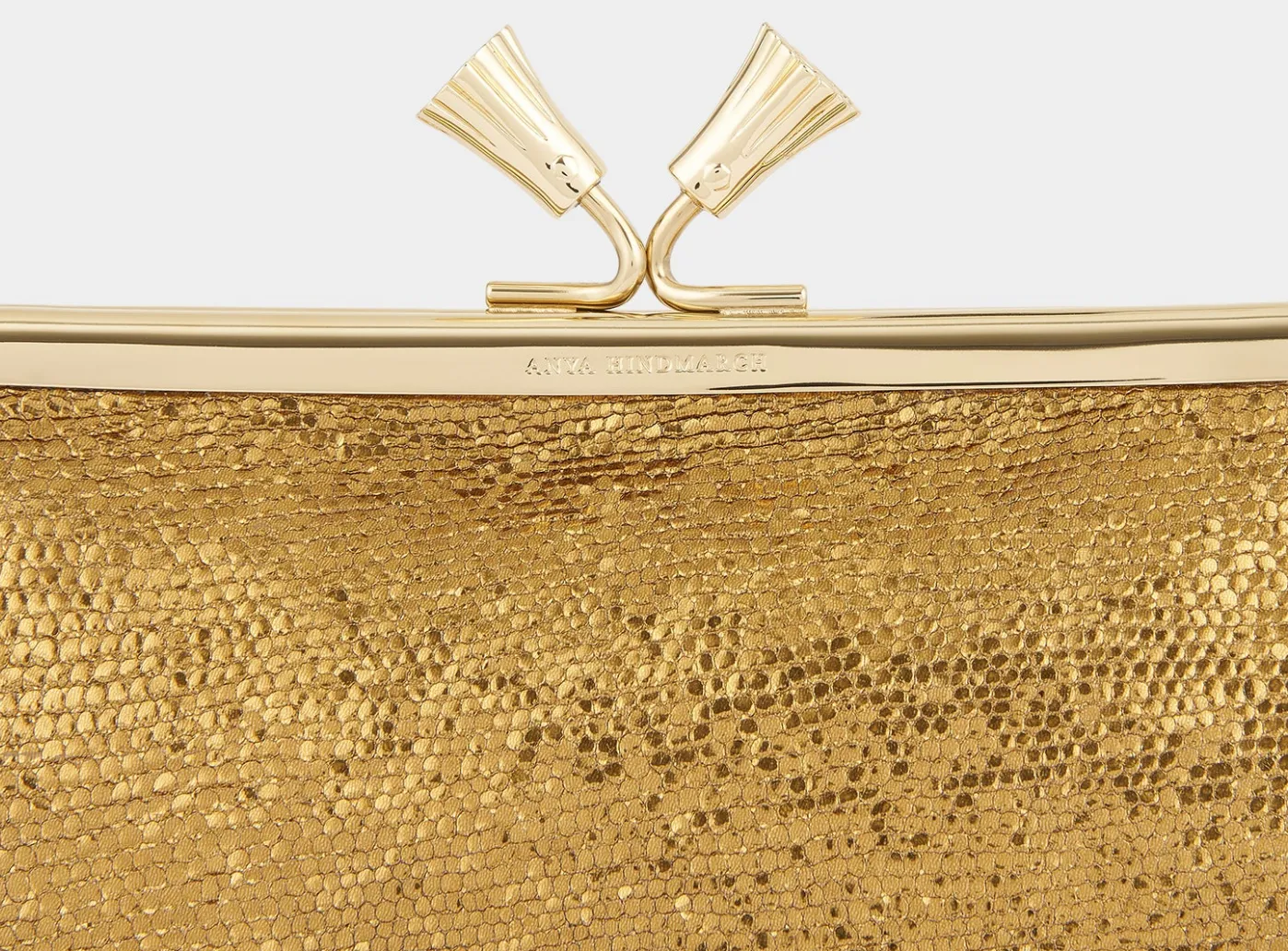 Anya Hindmarch Old Gold Maud Tassel Clutch