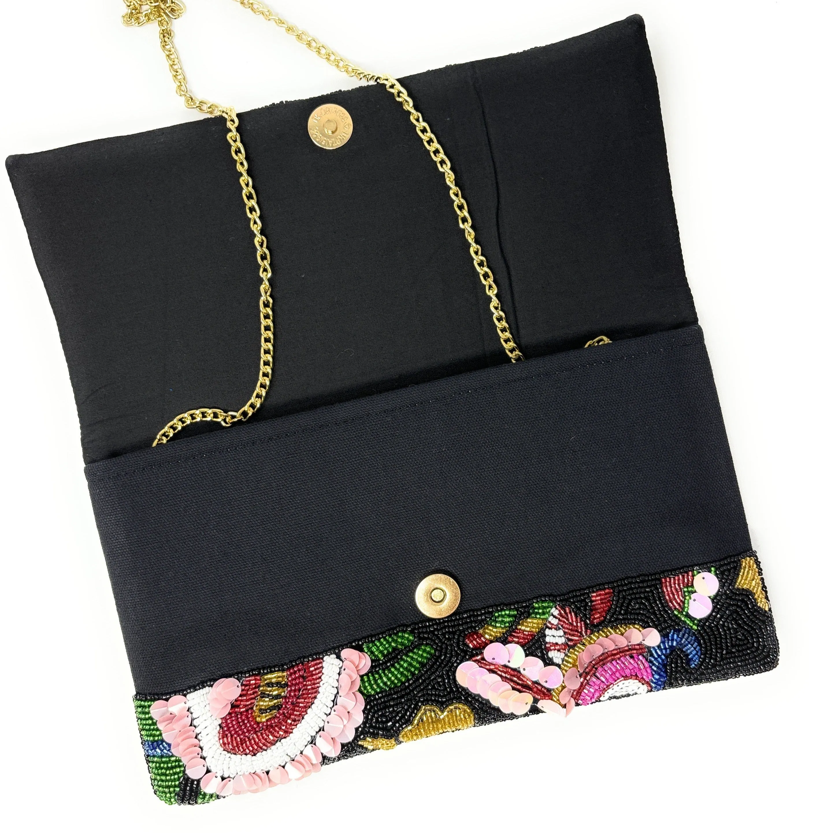 Ava Beaded Floral Clutch Purse