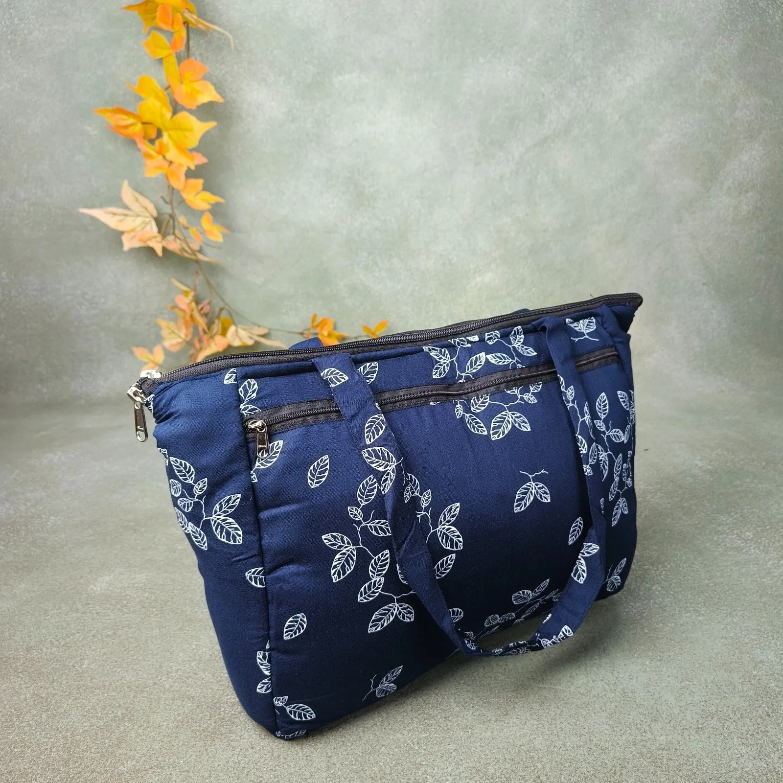 Baby Bag Diaper bag Hospital Bag Blue Botanical Prints Design