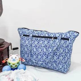 Baby Bag Diaper bag Hospital Bag Blue with White Prints