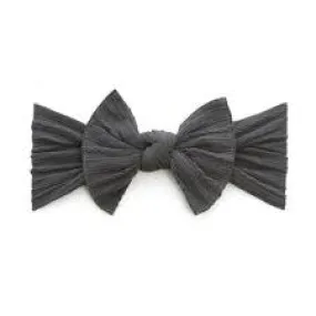 Baby Bling Bows - Cable Knit Knot - Charcoal