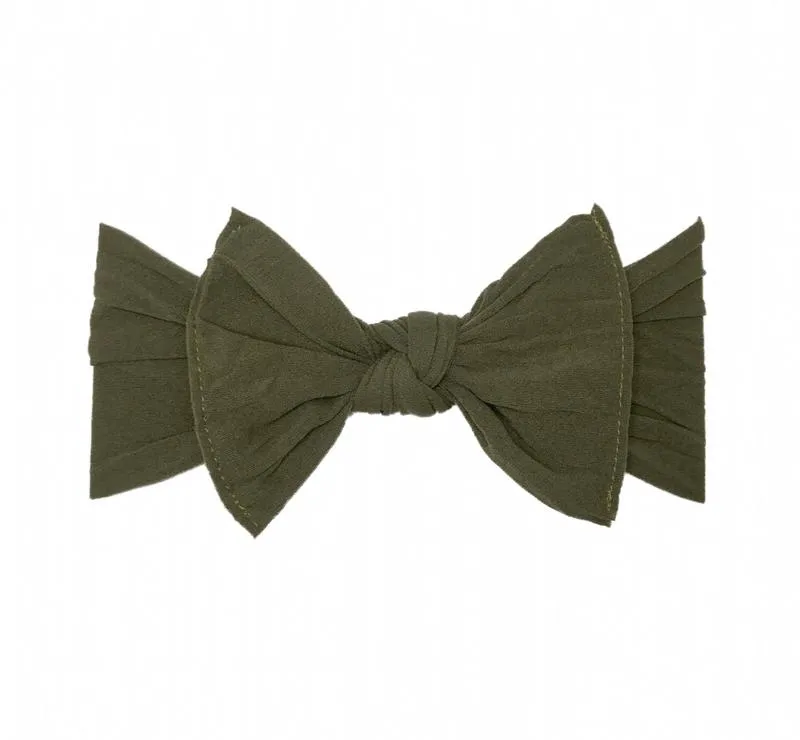 Baby Bling Bows - Classic Knot - Army Green