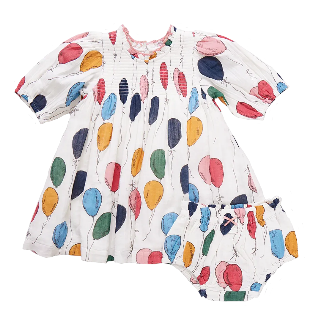 Baby Girls Stevie Puff Sleeve Dress Set - Balloon Bunches