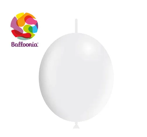 Balloonia 6" Decolink Latex Balloon Pastel Latex White 100CT