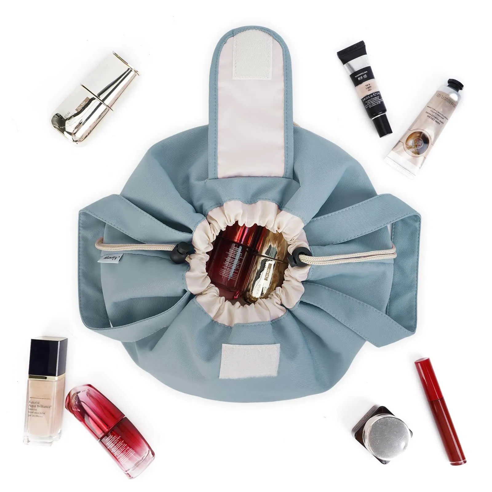 Barrel Drawstring Toiletry Makeup Bag