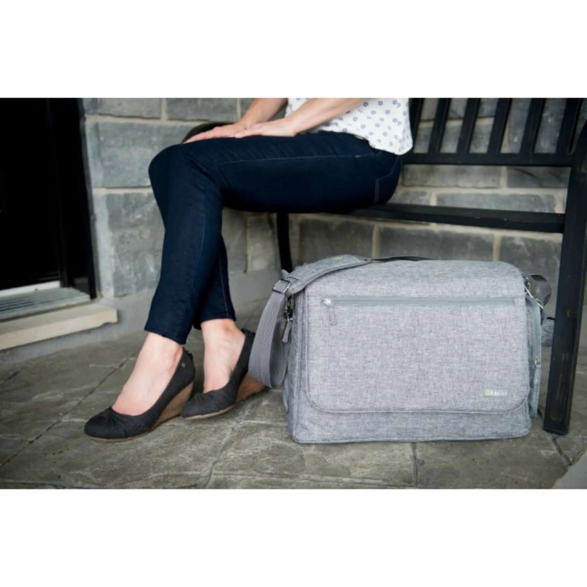 Bblu Ultra Diaper Bag Heather Grey