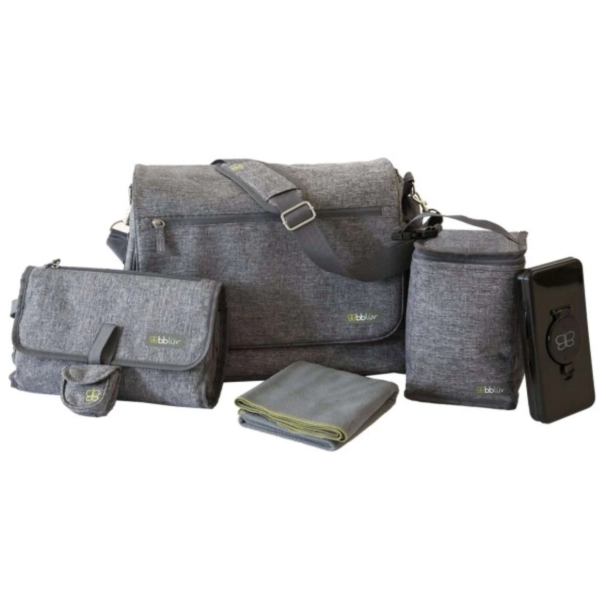 Bblu Ultra Diaper Bag Heather Grey