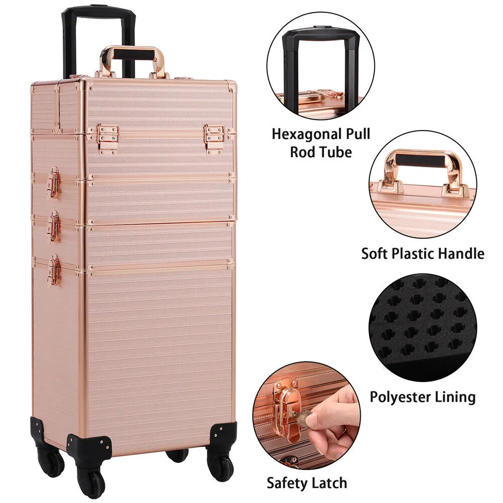 Beauty Cosmetics Jumbo Trolley(Rose gold)