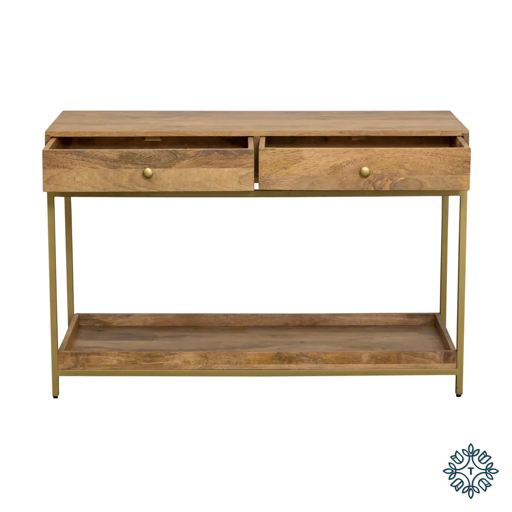 Beki console table natural mango