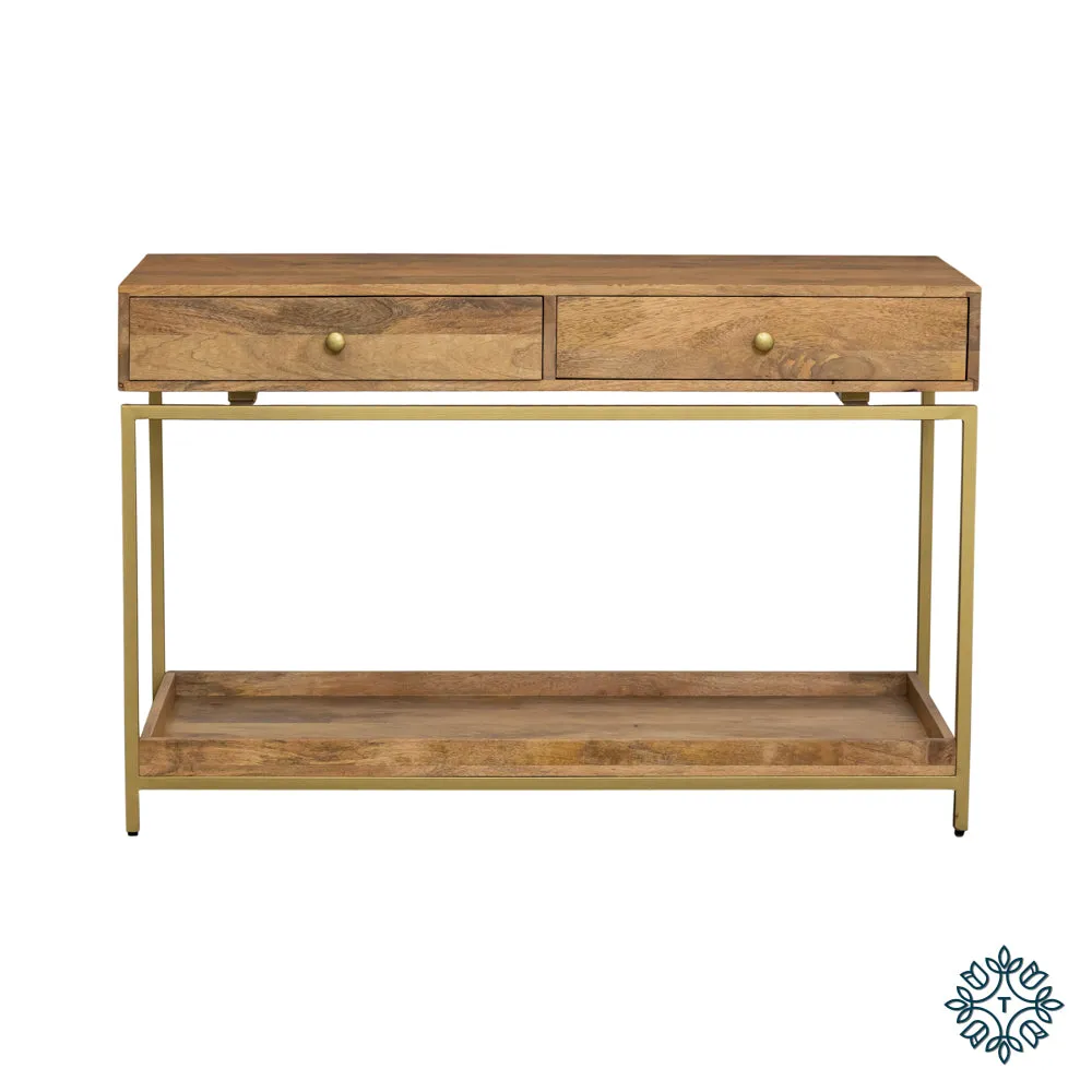 Beki console table natural mango