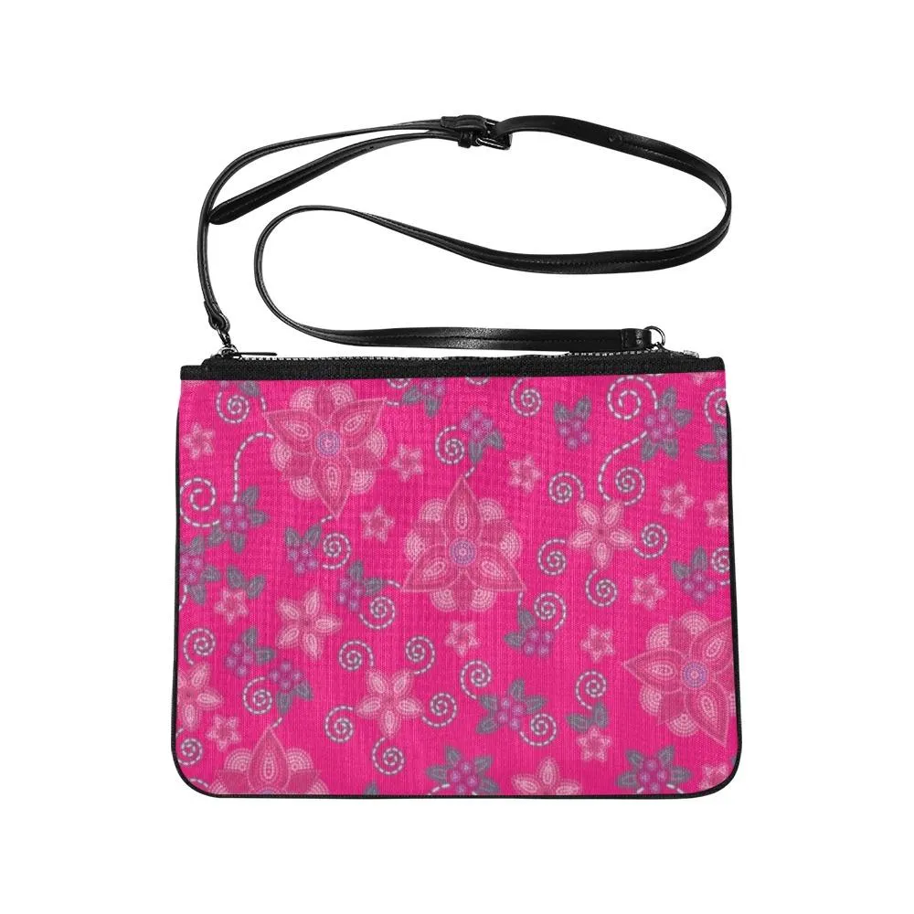 Berry Picking Pink Slim Clutch Bag