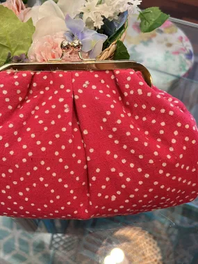 Berry Pink Polka Clutch