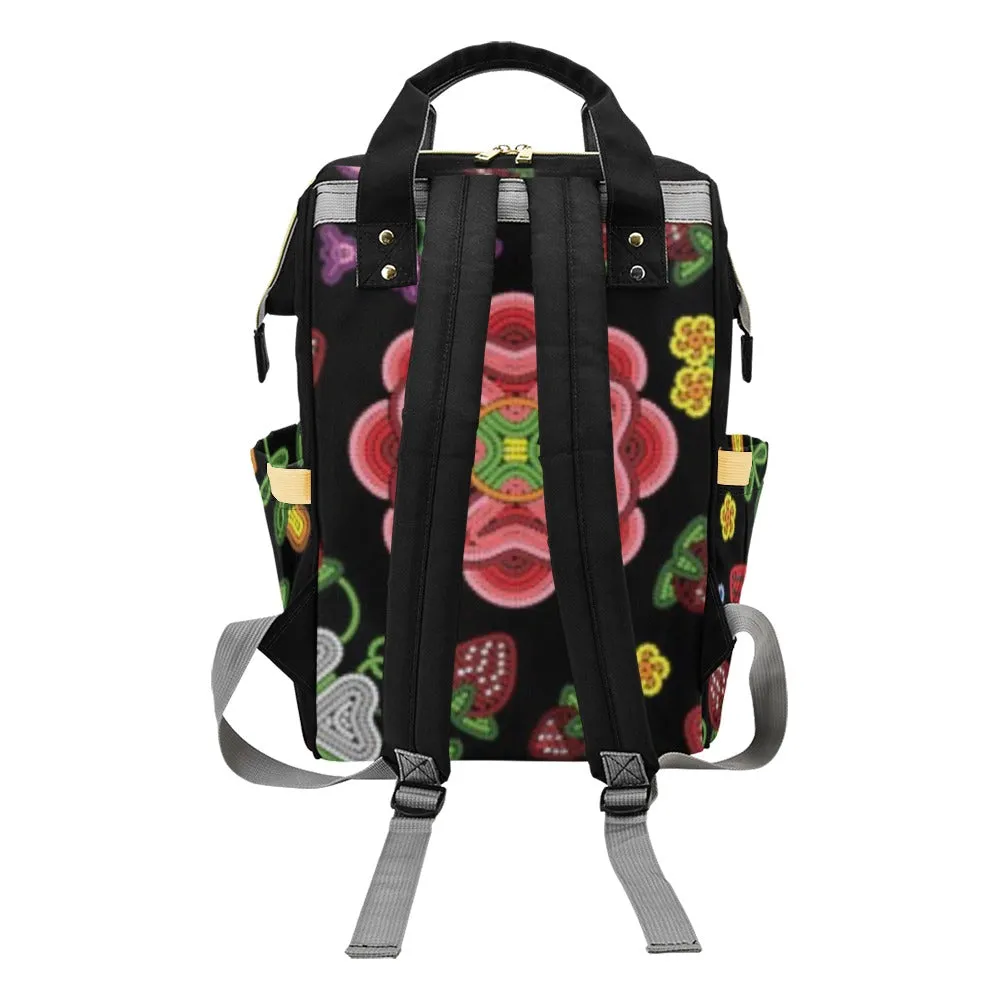 Berry Pop Midnight Multi-Function Diaper Backpack/Diaper Bag