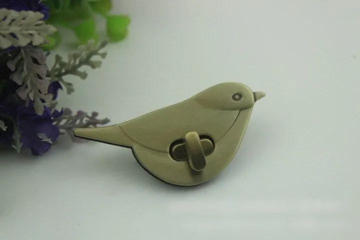 Bird Twist Turn Lock Bag Hardware Gold Silver Gunmetal Bronze 1/10 pcs Handmade Purse Handbag Making Metal 68 30 mm 2 3/4 1 1/4" Supplies