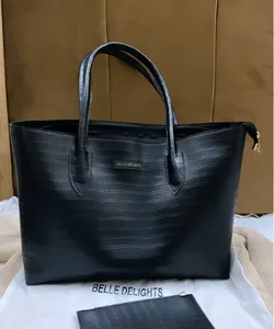 Black Belle Croc Tote Bag