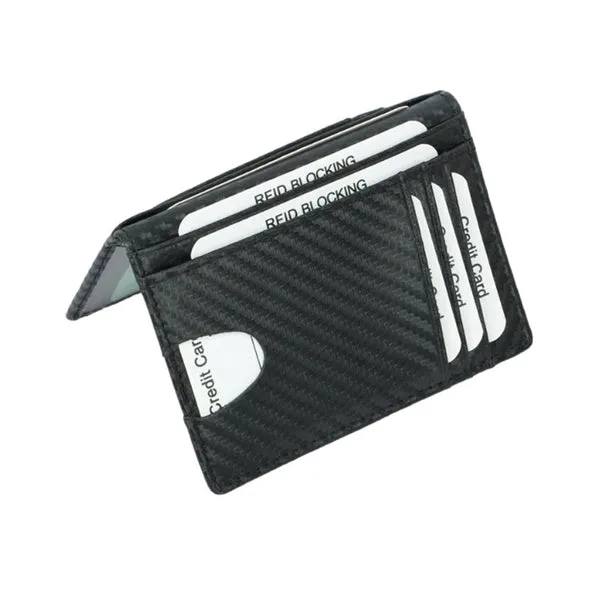 Black Grained Leather RFID Card Holder 黑色真牛皮RFID安全防盜信用卡套 CH19003