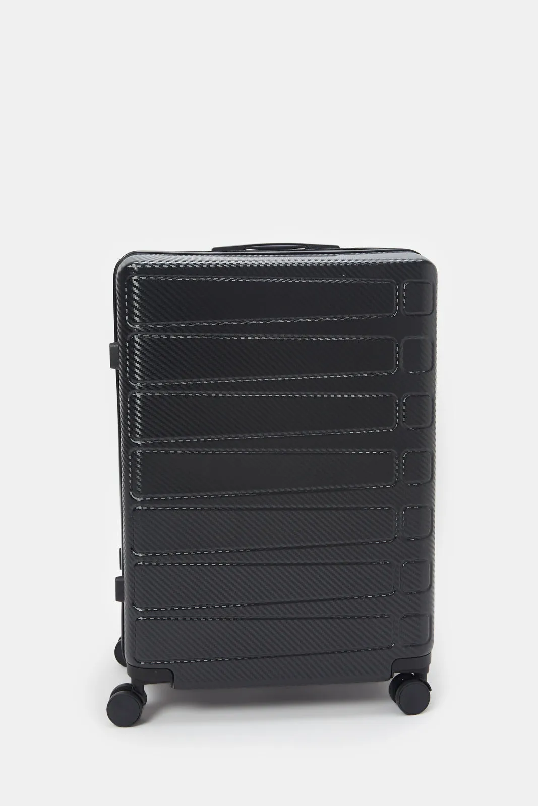 Black Textured Trolley Luggage Trolley (28 Inch)