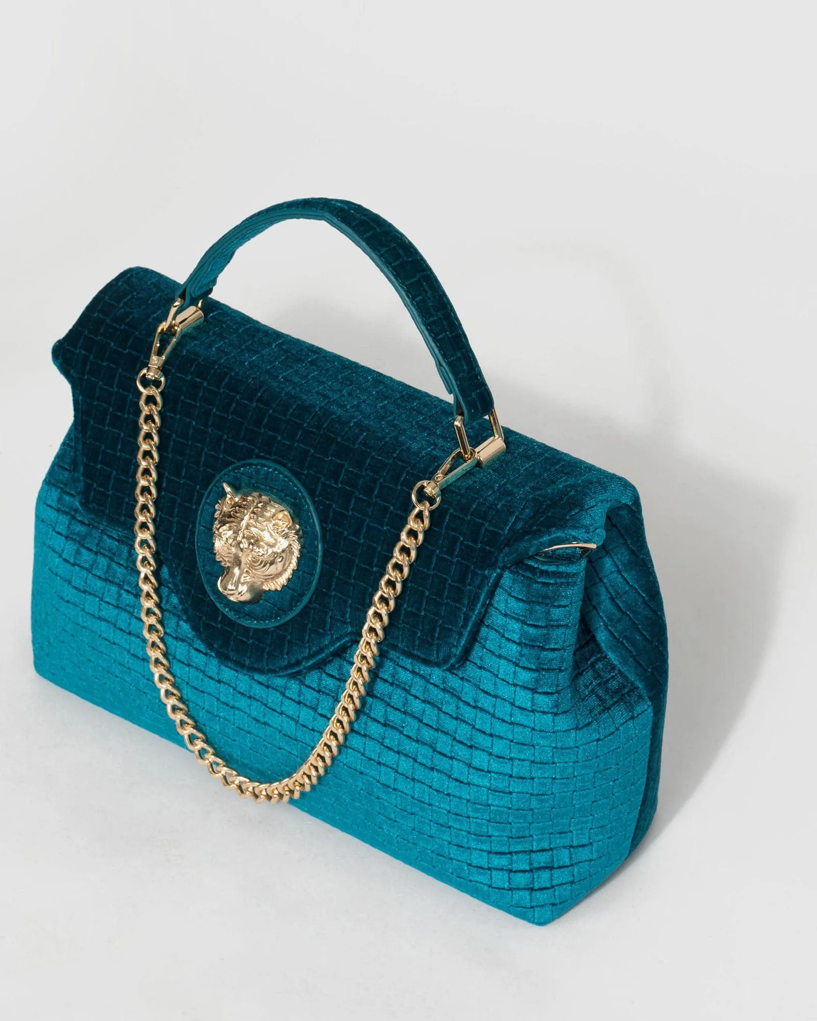 Blue Asma Chain Lion Bag