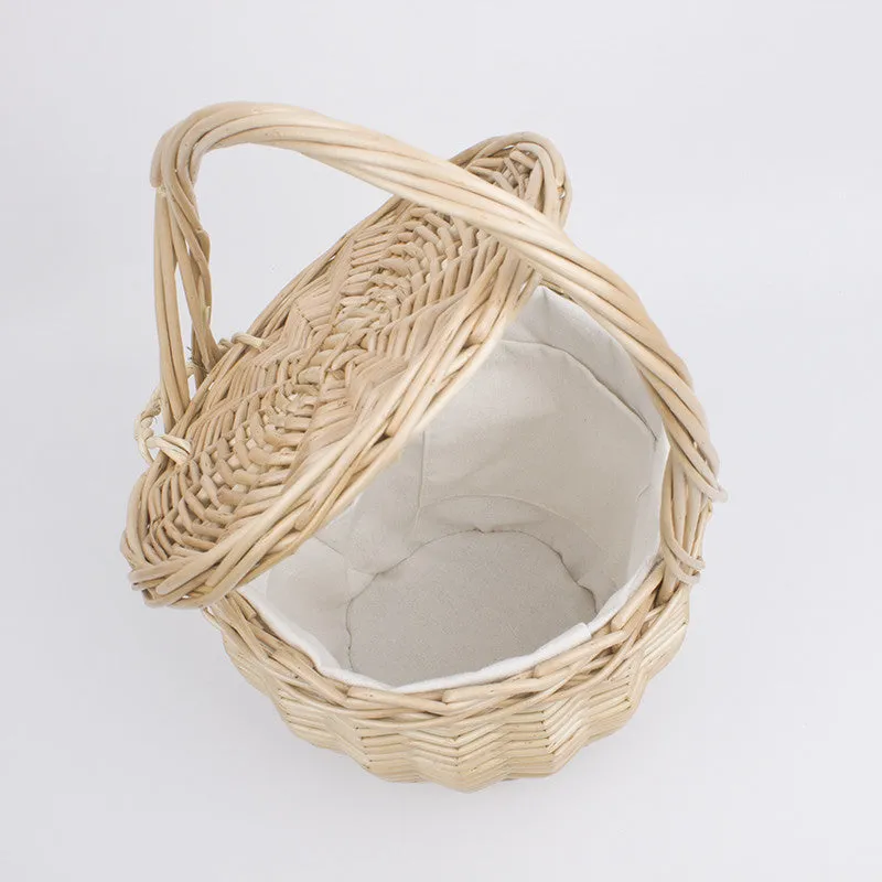 Bohemian Jane Birkin Style Wicker Straw Mini Basket Bag