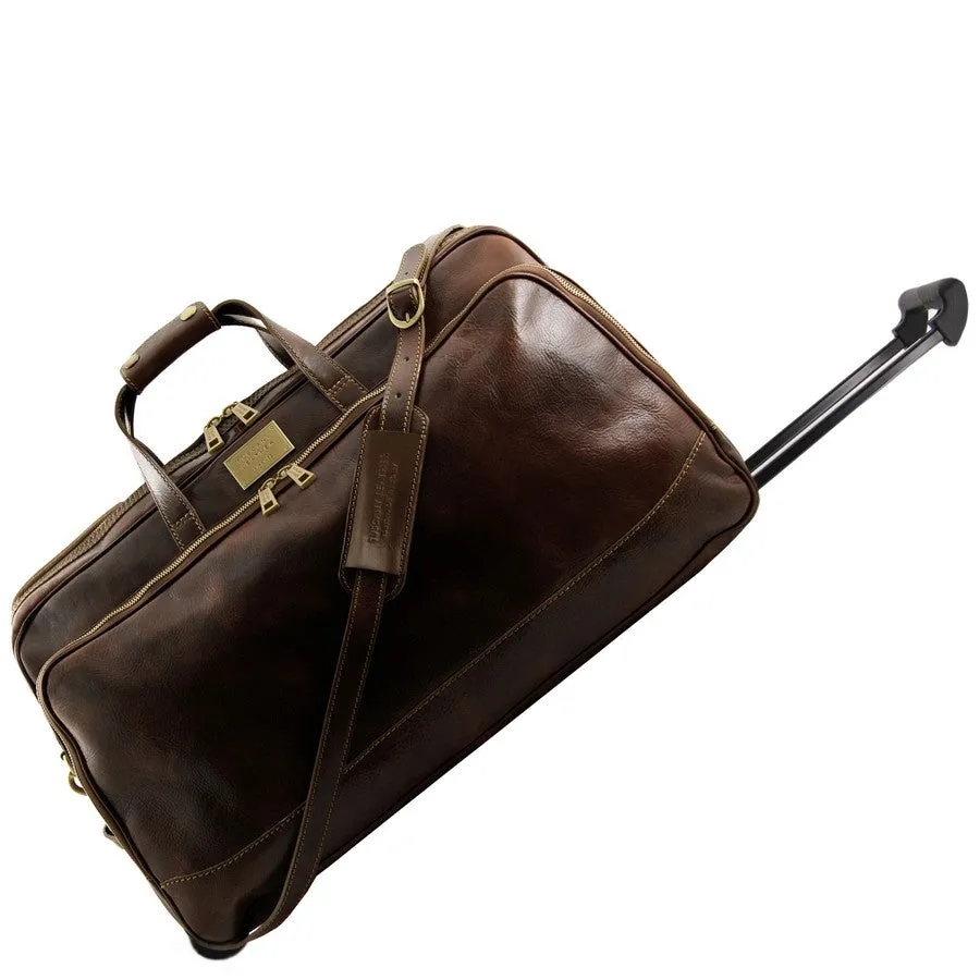 Bora Bora Leather Trolley Set