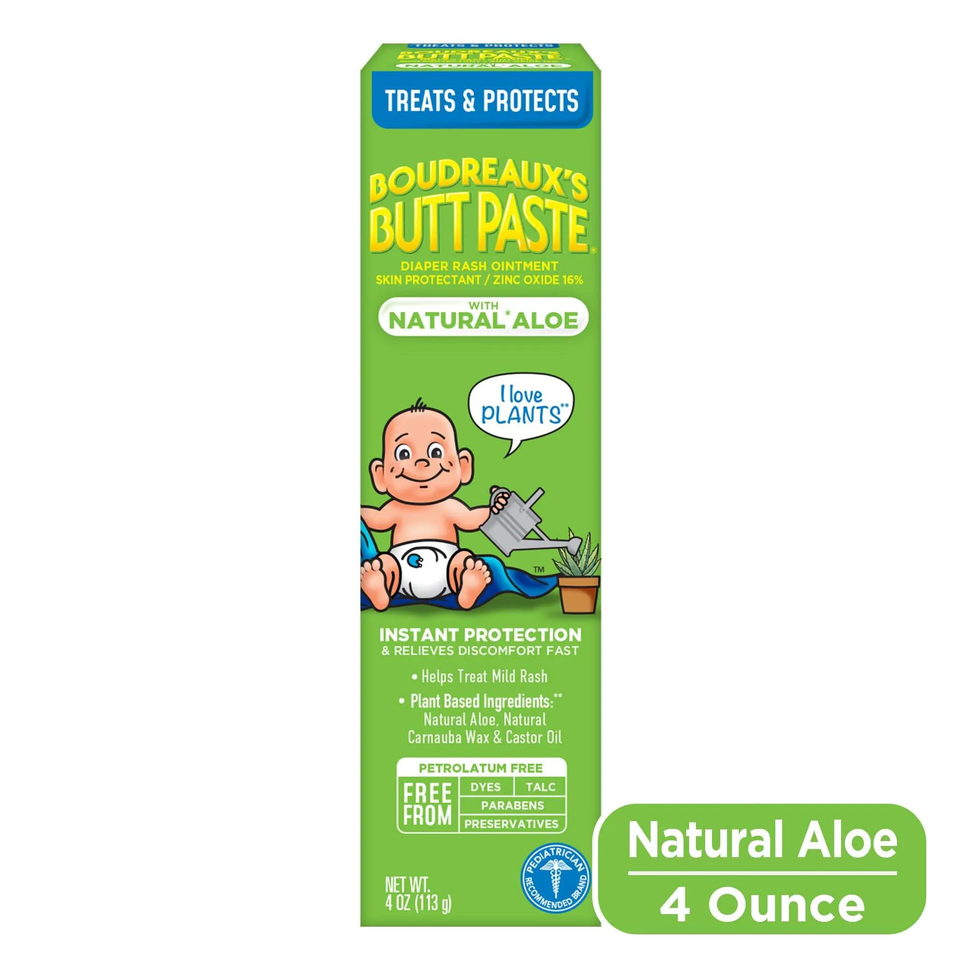 Boudreaux's Butt Paste With Natural Aloe Diaper Rash Cream