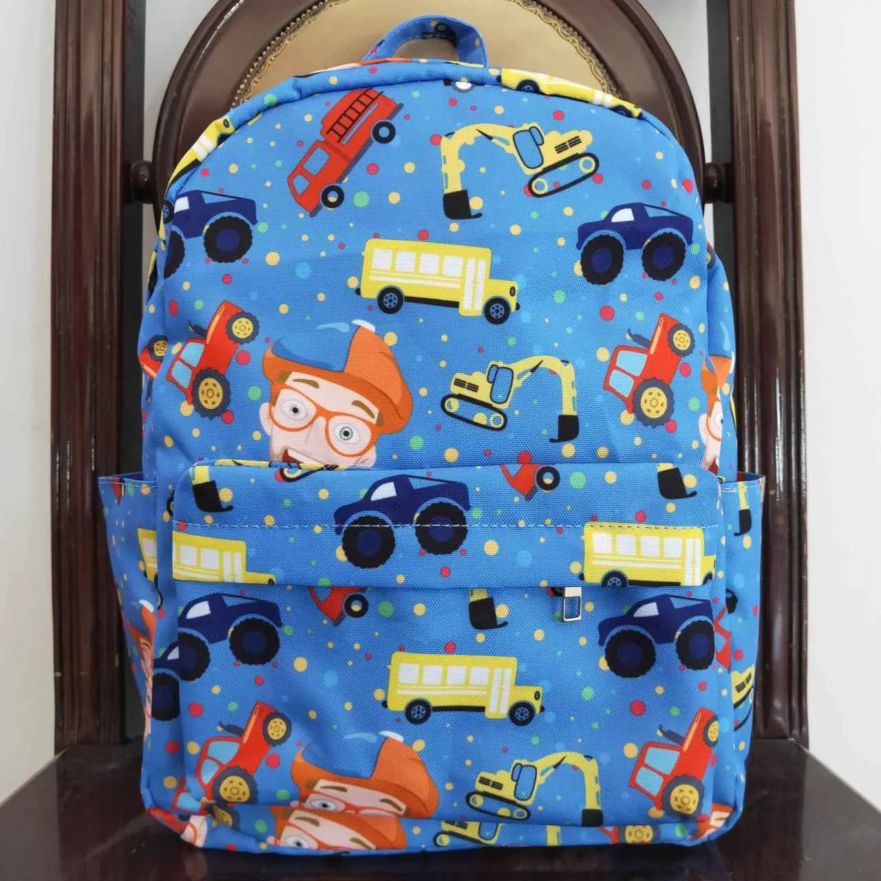 cartoon blue print backpack bag BA0090