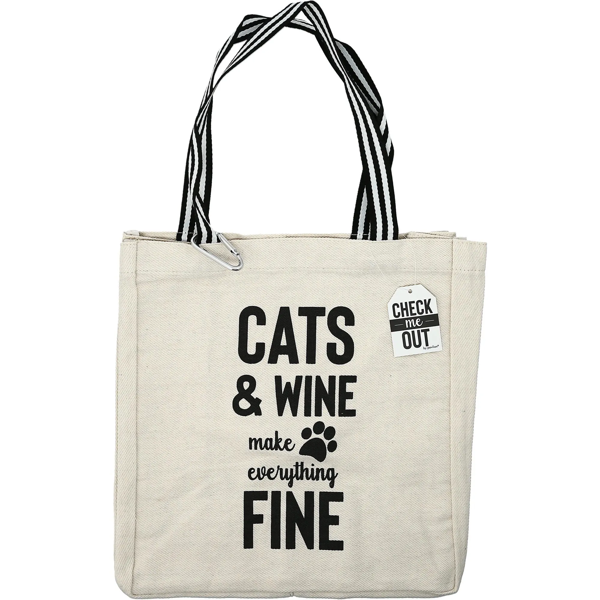 Cats & Wine 100% Cotton Twill Gift Bag