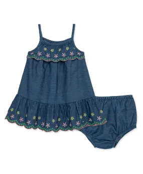 Chambray Woven Sundress with Panty (12M-24M)