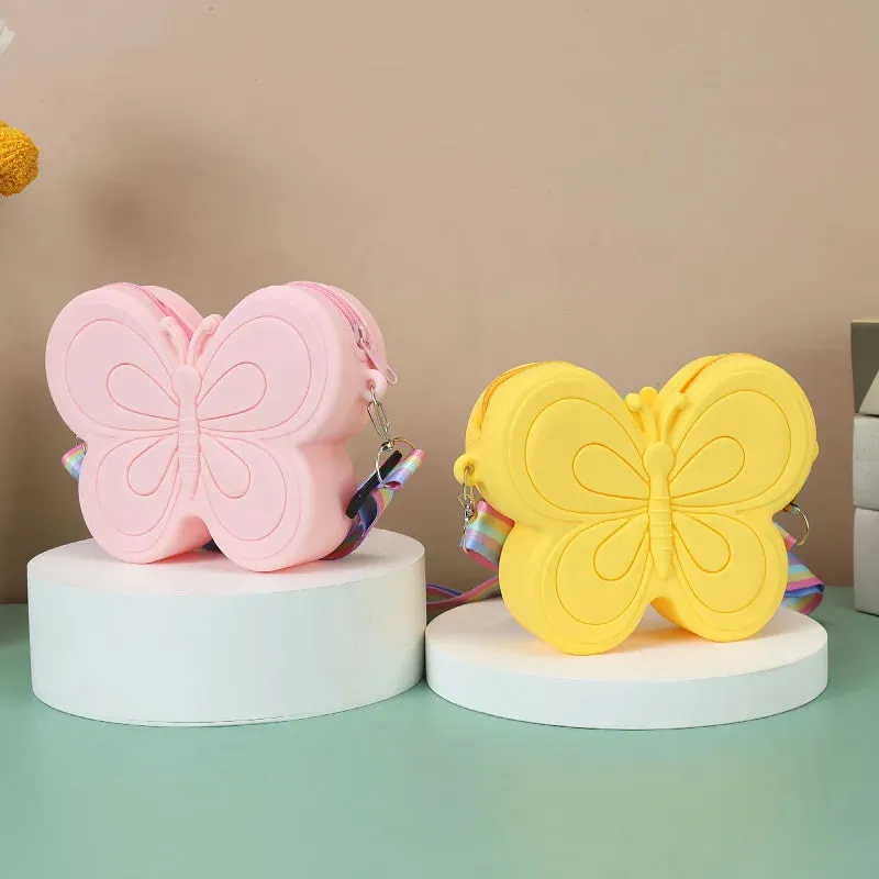 Children's Silicone Butterfly Shoulder Bags