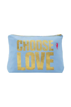 CHOOSE LOVE Chambray with Gold Foil Swag Bag