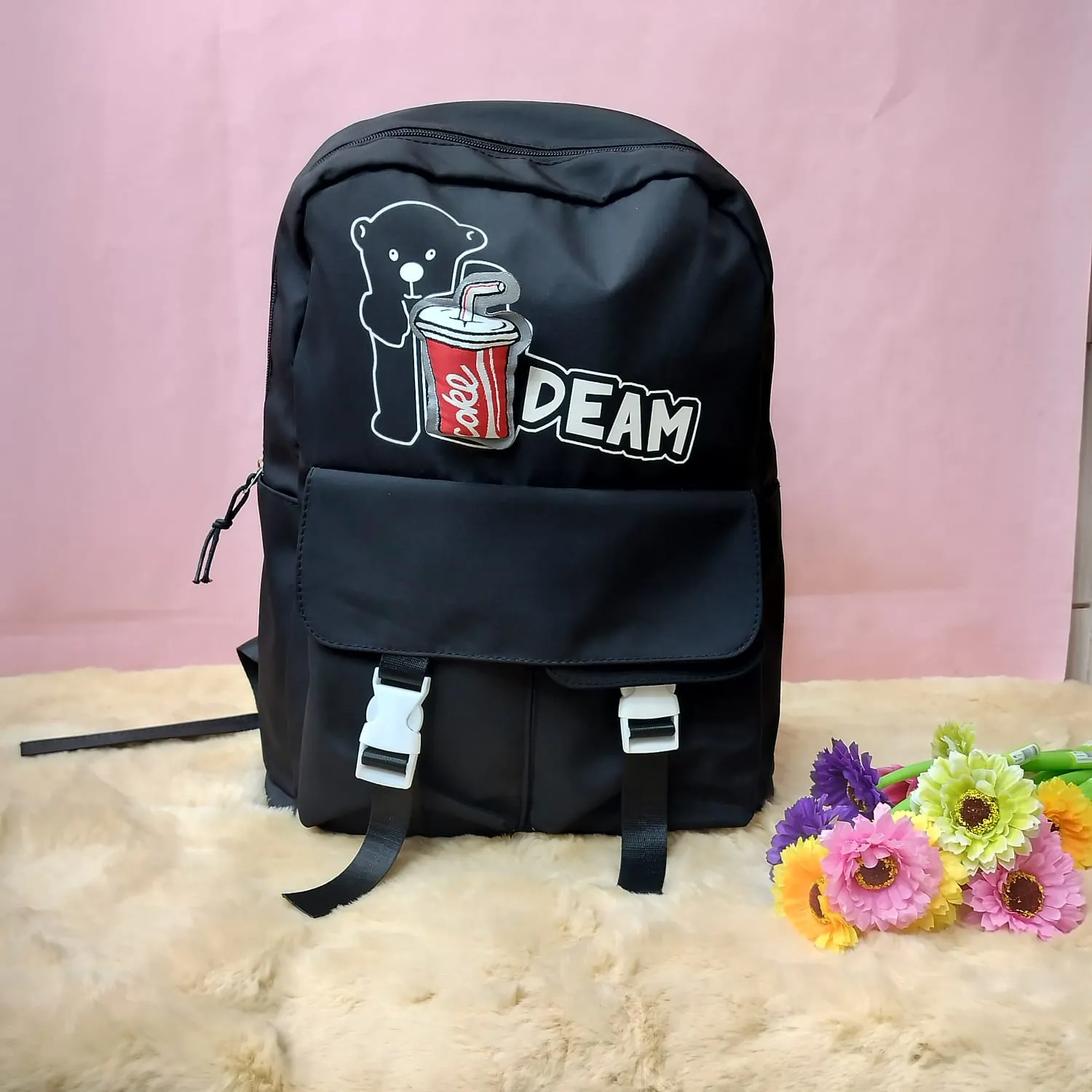 Coke Bear Theme Fancy Backpack