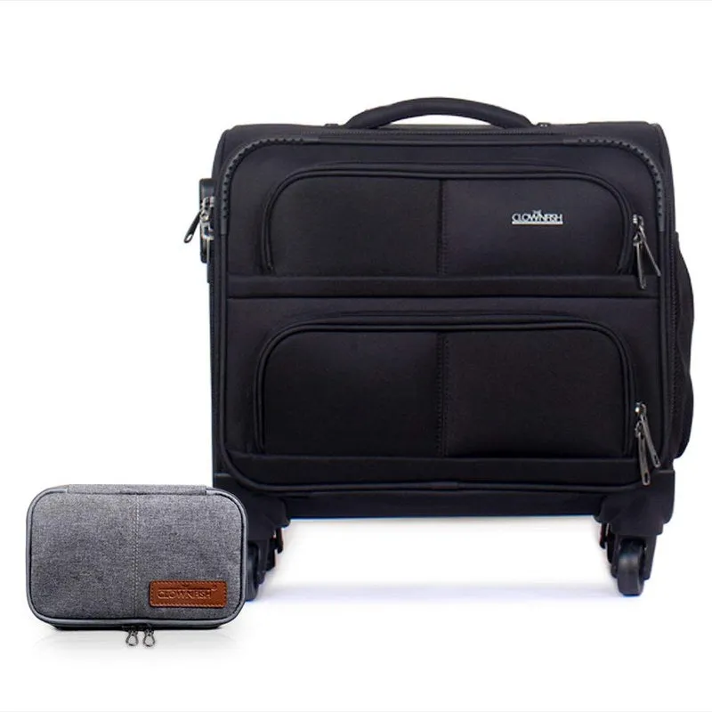 Combo: Fusion Series 26L Laptop Backpack with Laptop Roller Case | 15.6 Inch | Chocolate & Jet Black